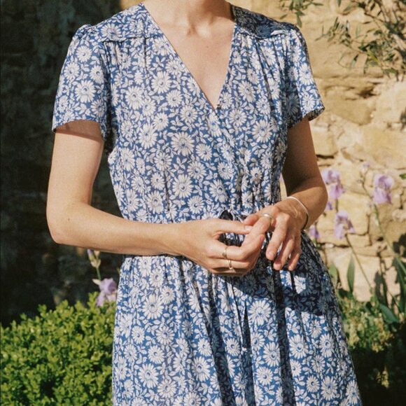 SOLD // Christy Dawn NWT Dawn Dress in Aster Field Lapis Size M - Picture 6 of 8